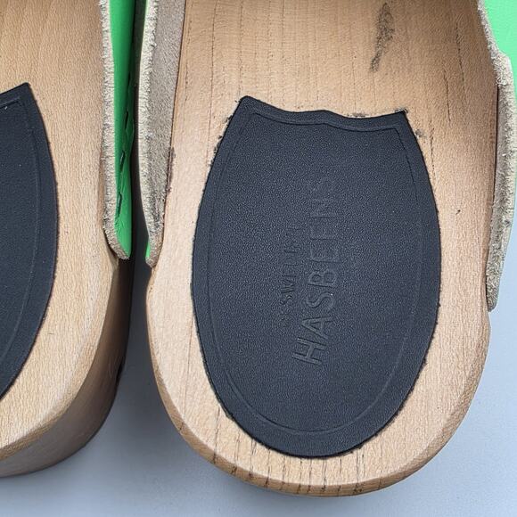 Swedish Hasbeens Husband Clogs Neon Green Size 40 - Picture 5 of 7